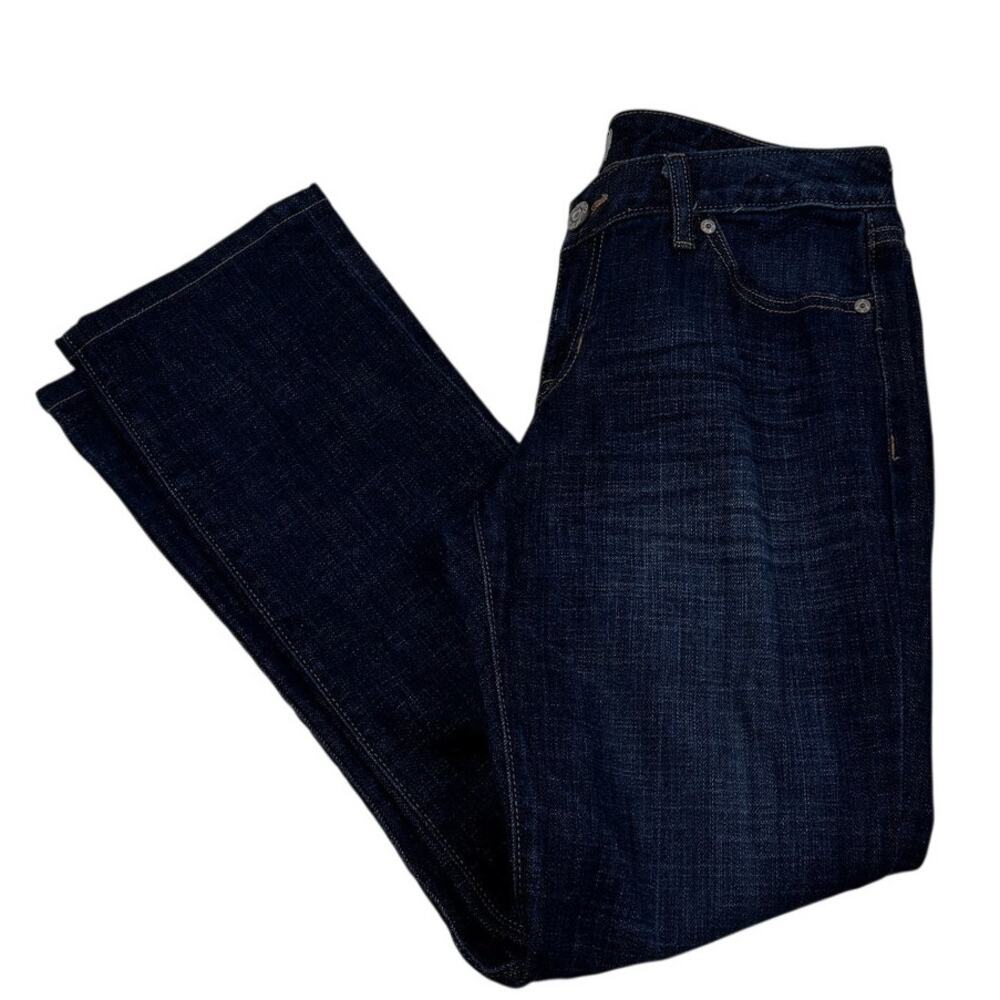 Gap Curvy Straight Dark Wash Low/Mid Rise Comfy Stretch Jeans Women's Size 4/27
